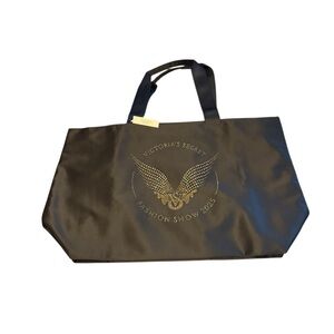 Victoria's Secret Black and Gold Tote with Pink Fragrance